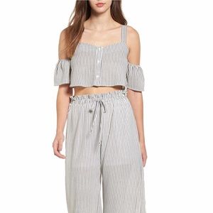 Button Front Crop Top